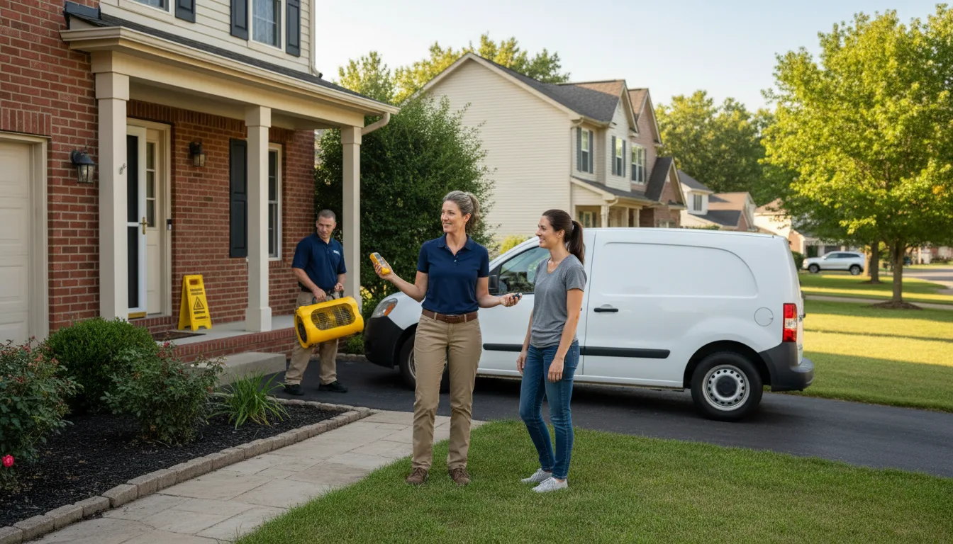 Residential water damage restoration in Palestine, IL